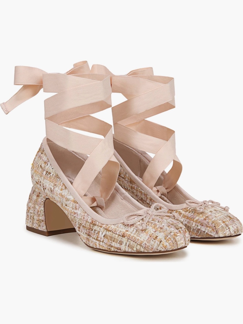 Circus NY Sam Edelman Della Ankle Wrap Pumps Beige Size 12